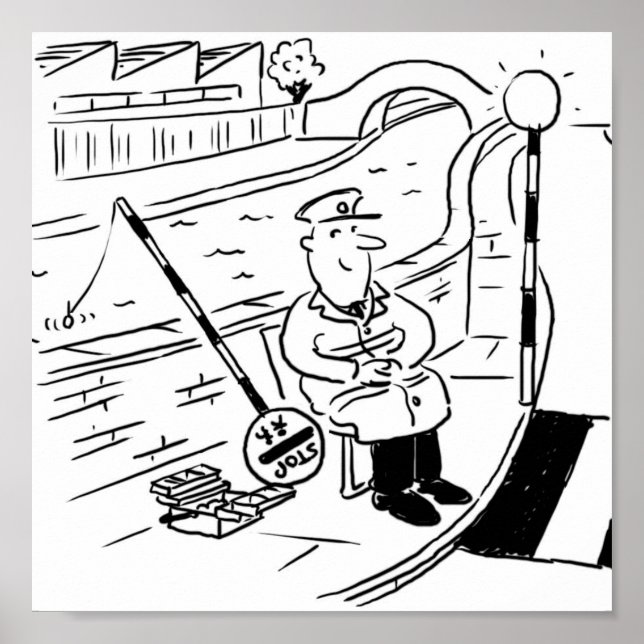 Lollipop Man fiskar i kanalen Poster (Framsidan)