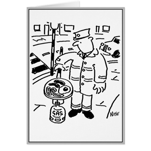 Lollipop Man kokar sin frukost Hälsningskort (Framsidan)