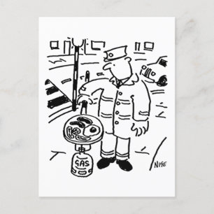 Lollipop Man kokar sin frukost Vykort