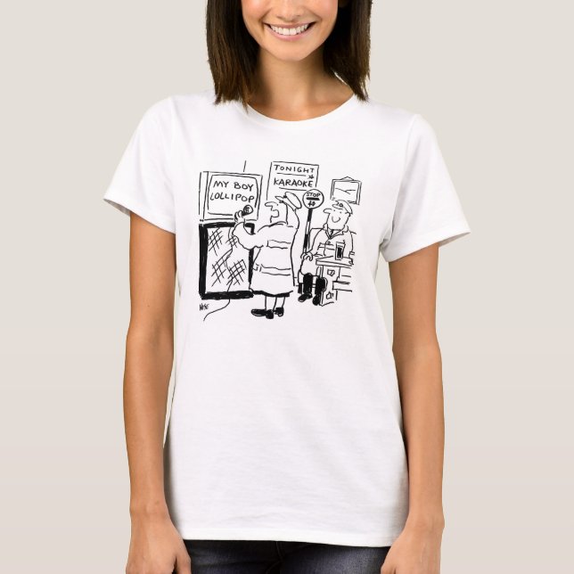 Lollipop Man & Lollipop Dam Karaoke T-shirt (Framsida)