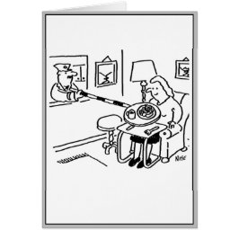 Lollipop Man serverar mat från sin köksgyttja Hälsningskort