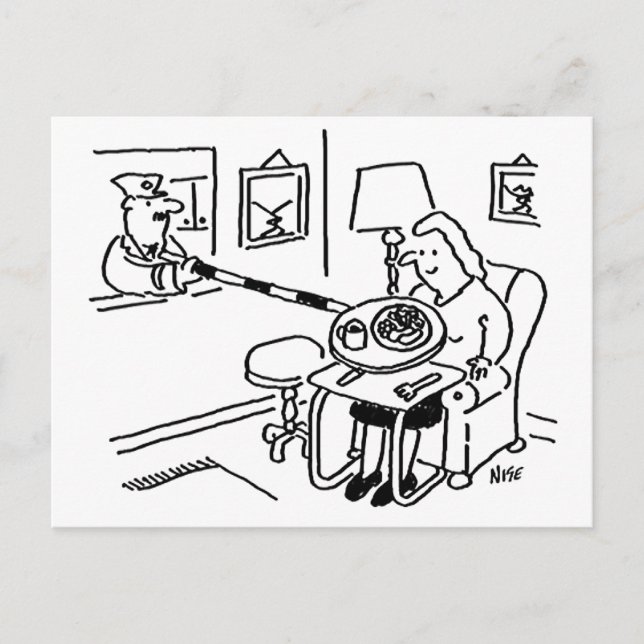 Lollipop Man serverar mat från sin köksgyttja Vykort (Framsida)