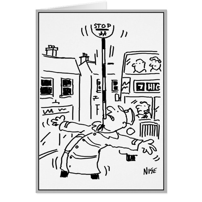 Lollipop Man visas av Hälsningskort (Framsidan)