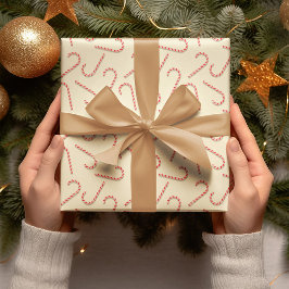 Lollipop Mönster med Polkagrisar julsäsong Presentpapper