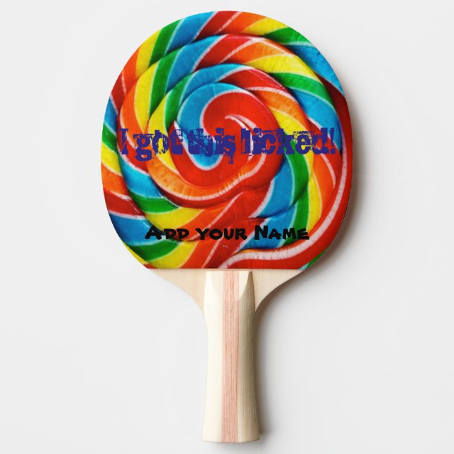 Lollipop mönster Ping Pong Paddle Pingisracket (Framsidan)