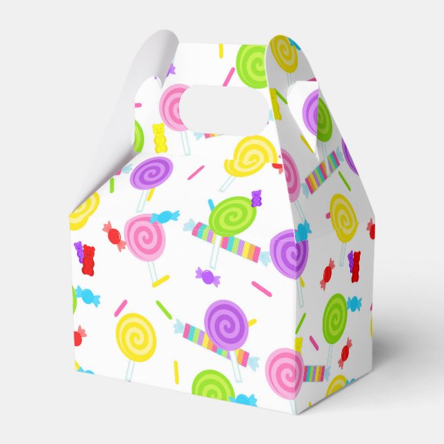 Lollipop och Candy Sweet Treat Favor Boxes Presentaskar (Framsidan Sidan)