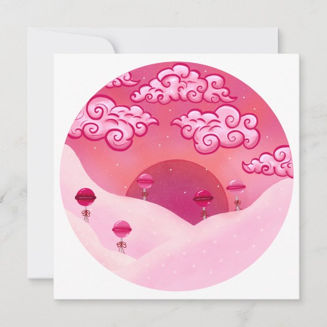 Lollipop och söt moln illustration (Framsida)