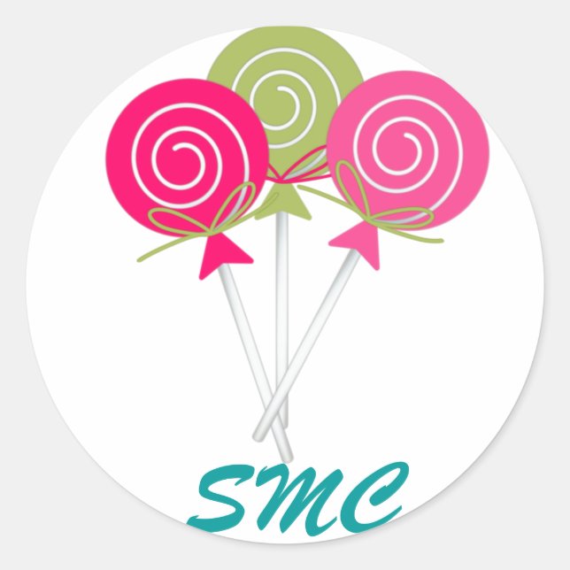 Lollipop Sticker - SRF Runt Klistermärke (Framsida)