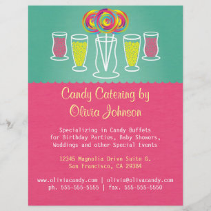 Lollipop Stil Candy Catering Business Flyer