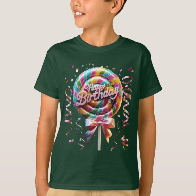 Lollipop, Streamers och Confetti T Shirt (Framsida)
