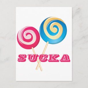 Lollipop Sucka Vykort