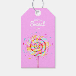 Lollipop Sweet Candy Caramel droppar Illustration Presentetikett