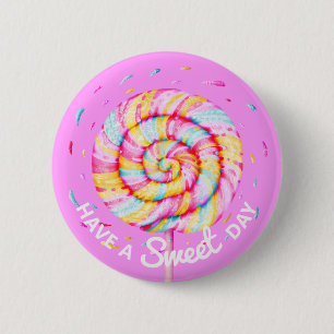 Lollipop Sweet Candy Illustration har en sötdag Knapp