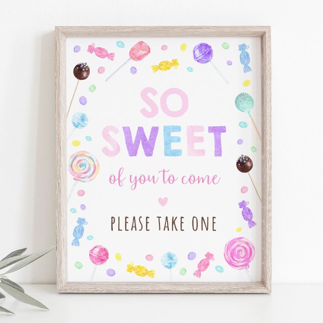 Lollipop Sweet Shop Birthday Treat Sign Poster (Skapare uppladdad)