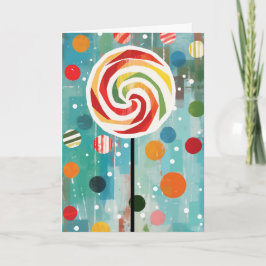 Lollipop Swirl-julkort Kort