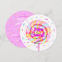 Lollipop Two Sweet Candy Caramel Droppar Rosa