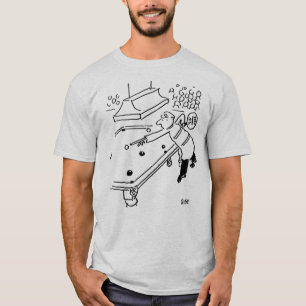 Lollipopman spelar snooker med sin lollipop t shirt