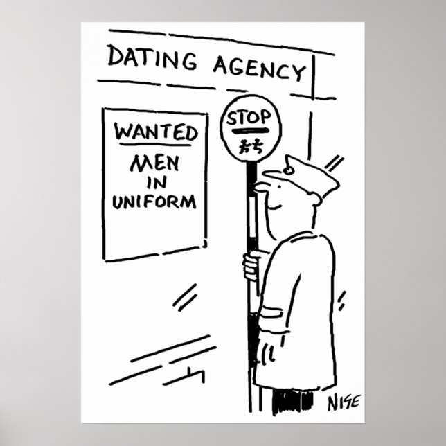 Lollipopmannen läser en dejtingbyråaffisch poster (Framsidan)
