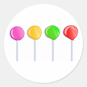 Lollipops Runt Klistermärke