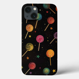 Lollipos in Space - Rainbow Stars Galaxy Black