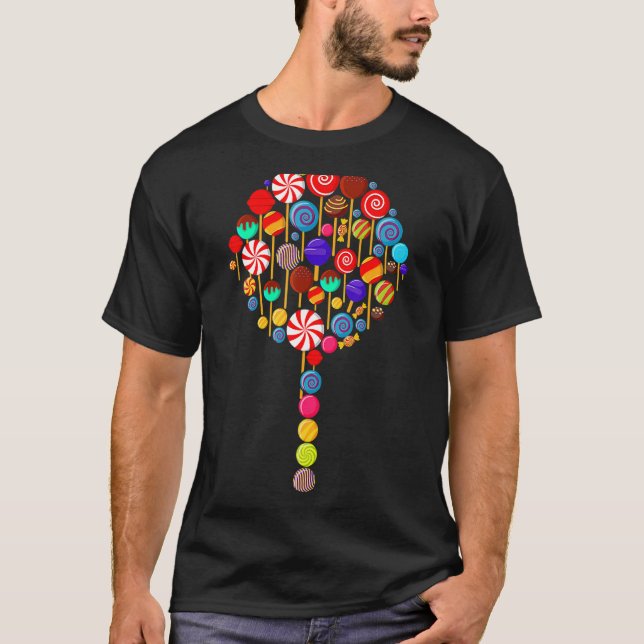 Lollipos som Candy Rainbow Sucker Lollipop T Shirt (Framsida)