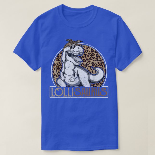 Lollisaurus Dinosaur Lolli LeopardMothers Day Gran T Shirt (Design framsida)