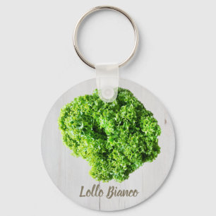 Lollo Bianco Salad salltuce löv for Vegans Nyckelring
