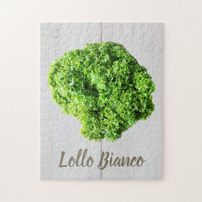 Lollo Bianco Salad salltuce löv for Vegans Pussel (Vertikal)