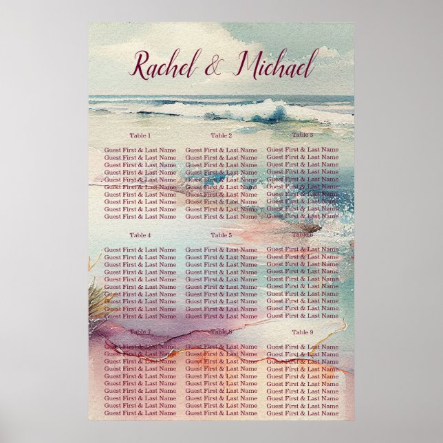 Lolly Beach Wedding Poster (Framsidan)