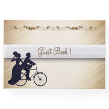 Lolly Bicycle Bröllop Guest Bok