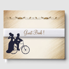 Lolly Bicycle Bröllop Guest Bok