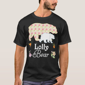 Lolly Blommigt Flower Bear Cute Family Mamma Grand T Shirt