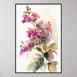Lolly Bougainvillea Watercolor Poster