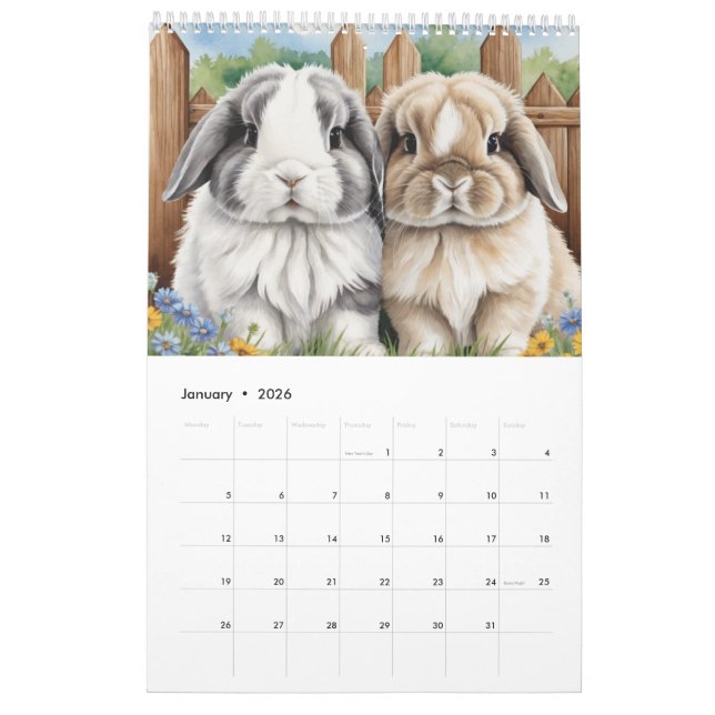Lolly Bunny Rabbits Kalender (Jan 2026)