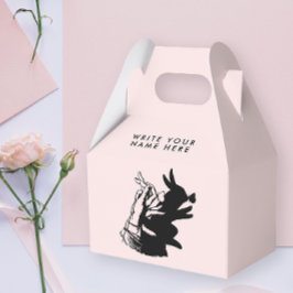 Lolly Bunny Silhouette med Butterfly Pastel Rosa Presentaskar