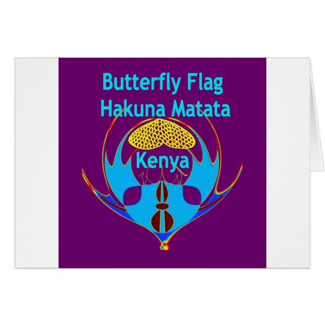 Lolly Butterfly Hälsningskort (Framsidan Horizontal)