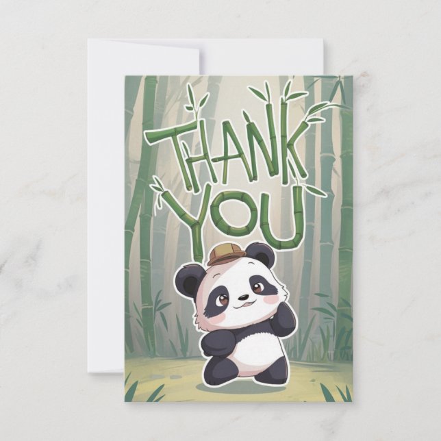 Lolly Colorful Panda Tack Kort (Framsida)