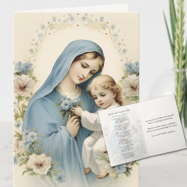 "Lolly Dam klädd i blå Religiösa Dikt" Kort