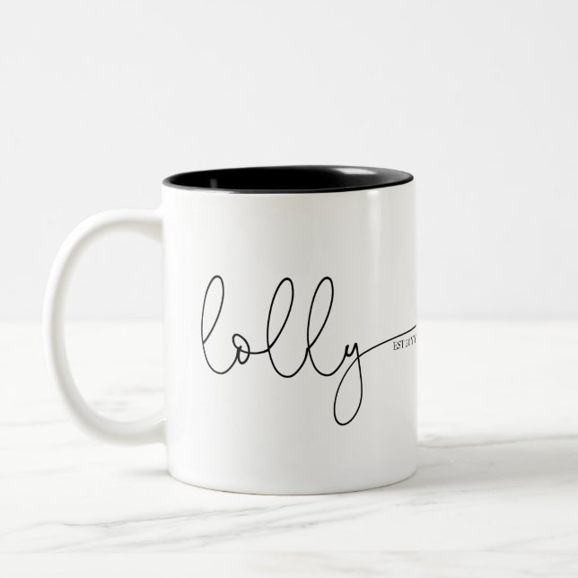 Lolly-etablerad | Grandma Gift Två-Tonad Mugg (Vänster)