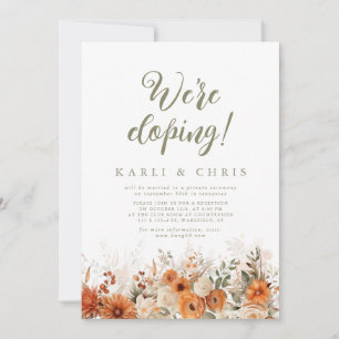 Lolly Fall Terra Cotta Blommigt Elopement Recept Inbjudningar