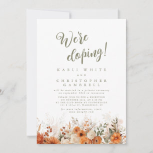 Lolly Fall Terra Cotta Spray Elopement Recept Inbjudningar