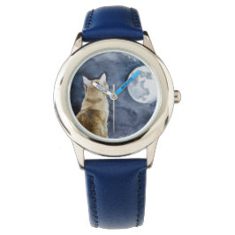 Lolly Ginger Cat och Full Moon Watch Armbandsur