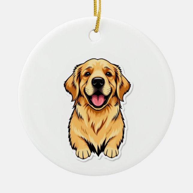 Lolly Golden Retriever Ornament (Framsidan)