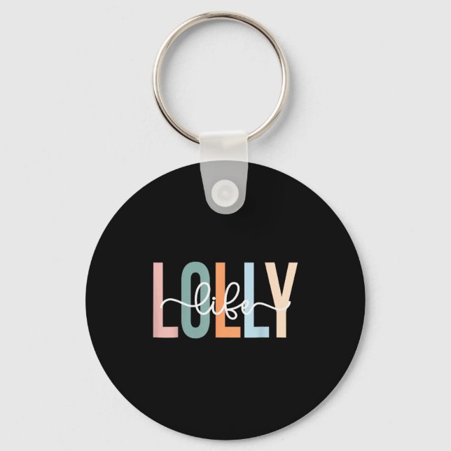 Lolly Life Lolly Grandma Tee Unique Lolly Grandma  Nyckelring (Framsida)