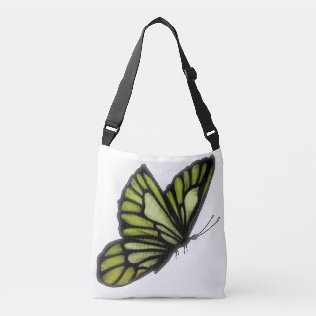 Lolly Lime Butterfly Kor Body Tote Bag Axelväska (Framsida)