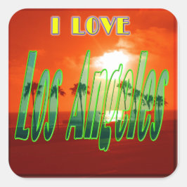 "Lolly Los Angeles" Sticker Fyrkantigt Klistermärke