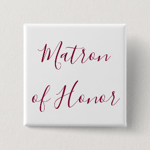 Lolly Matron of Honor Burgundy and White Knapp