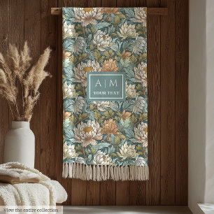 Lolly Morris stil personlig botaniskt tryck Fleecefilt