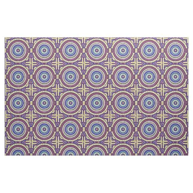 Lolly Mosaic Stil Easy Match Cream Blue Brick Tyg (Fat Quarter)
