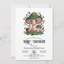 Lolly Mystical Mushroom Baby Shower Inbjudningar